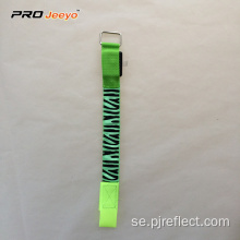 Reflekterande Led Green Zebra Print Webbing Armband